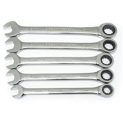 GearWrench Metric Ratcheting Combination Wrench Set, 5 Piece | 1878831 | Pep Boys