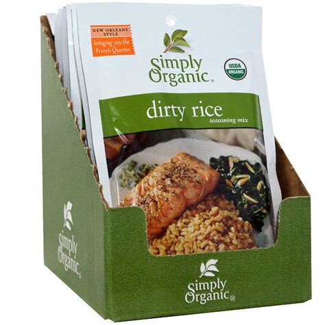 Simply Organic, Dirty Rice Seasoning Mix, 12 Packets, 1.00 oz (28 g) Each - iHerb