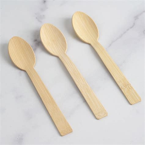 Buy 25 Pack - 7" Eco Friendly Chic Disposable Bamboo Spoons - Case of 72 Packs(1800 Bamboo ...