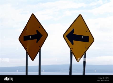 confusing road signs Stock Photo - Alamy