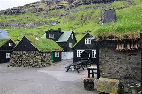 The isolated village of Tjornuvik on Faroe Islands 2901220 Stock Photo at Vecteezy