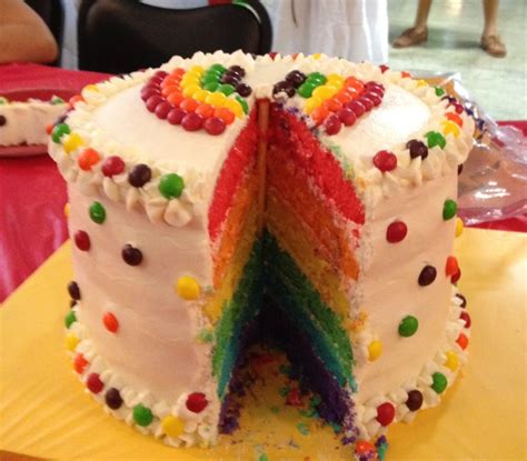 Inside the Skittles Rainbow cake | Cupcake cakes, Rainbow cake, Cake