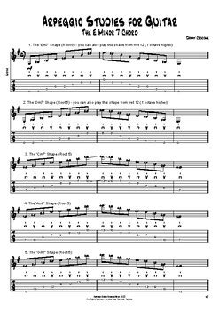 Arpeggio Studies for Guitar - The E Minor 7 Chord by Danny Crocome Music