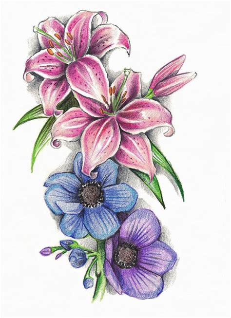 Lilly Flower Tattoo - ClipArt Best