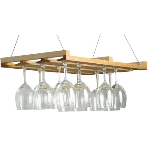 JK Adams Hanging Wooden Stemware Rack | Hanging wine glass rack, Wine glass rack, Glass rack