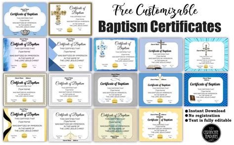 Certificate Of Baptism Template