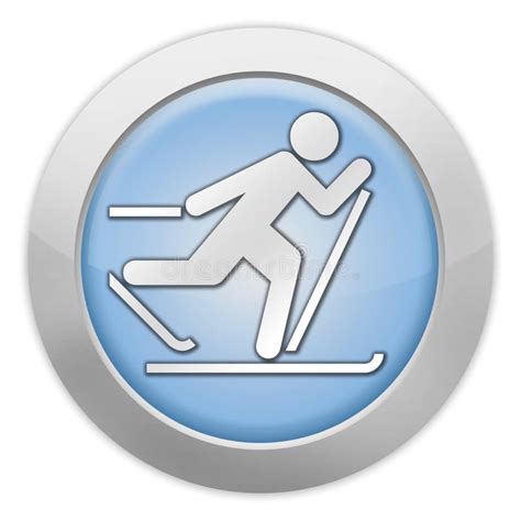 Icon, Button, Pictogram Cross-Country Skiing Stock Illustration ...