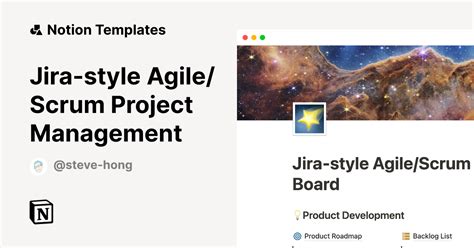 Jira-style Agile/Scrum Project Management Template by Steve Hong | Notion Marketplace