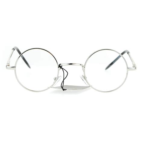 Snug Small Retro Vintage Hippie Round Circle Lens Eye Glasses Silver - Walmart.com - Walmart.com