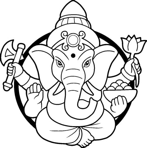 Ganesha to Print coloring page - Download, Print or Color Online for Free