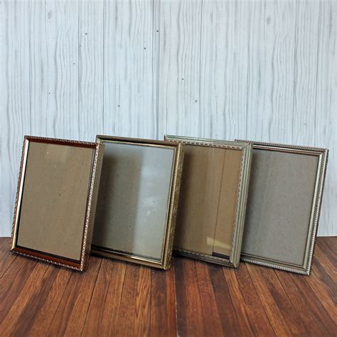 Vintage 3x4 Metal Gold Brass Colored Photo Picture Frame Set of 4 ...