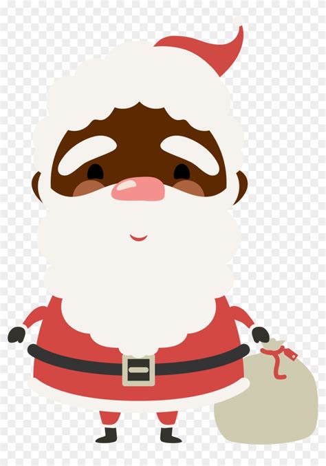 This Is A Sticker Of A Black Santa - Black Santa Animated Png, Transparent Png - 1192x1646 ...