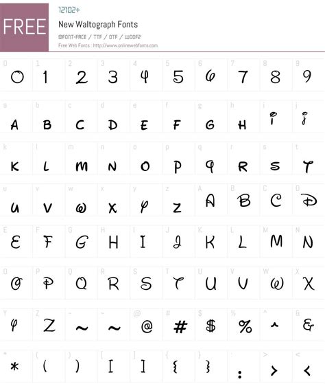 New Waltograph 1.00 May 12, 2015, initial release Fonts Free Download - OnlineWebFonts.COM