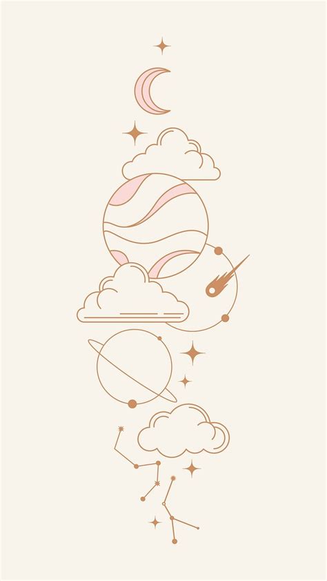 Astronomy iPhone wallpaper, aesthetic celestial | Premium Vector - rawpixel