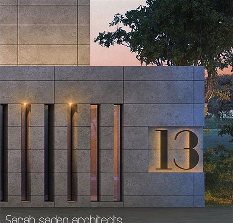 Modern Exterior Architecture with Number 13