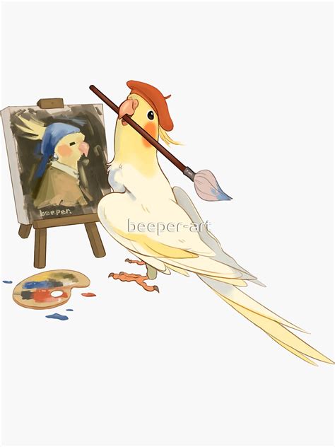 "Artsy tiel (full version)" Sticker for Sale by beeper-art | Redbubble