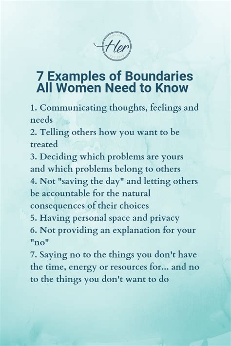 Here are 7 examples of boundaries all women need to know. #educate # ...