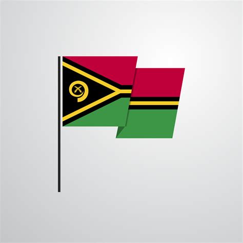 Vanuatu waving Flag design vector 14209214 Vector Art at Vecteezy