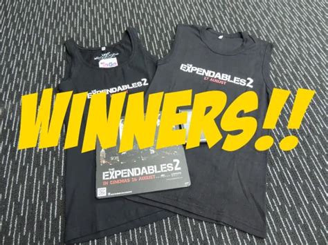 WINNERS: Exclusive “The Expendables 2″ Merch - Hype MY