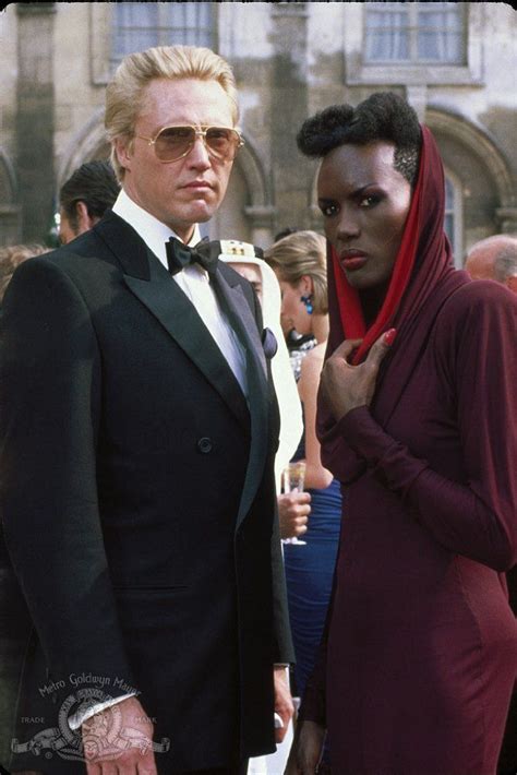 Christopher Walken and Grace Jones in A View to a Kill (1985) | James bond movies, Bond girl ...