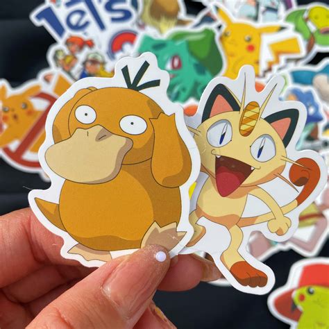 Pokemon stickers 50 assorted pokemon stickers | Etsy