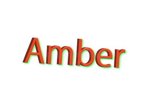 Illustration, Name Amber Isolated in a White Background Stock ...