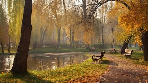 Autumn City Park Background, Park, Autumn Scenery, Autumn Background ...