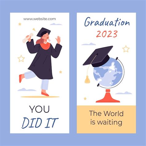 Free Vector | Vertical banner template for graduation celebration