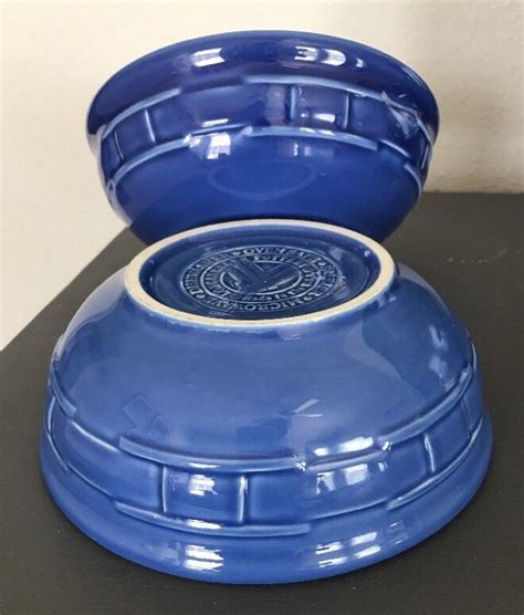 Longaberger USA Pottery Set of 2 Bowls Blue | Bowl, Pottery, Household items