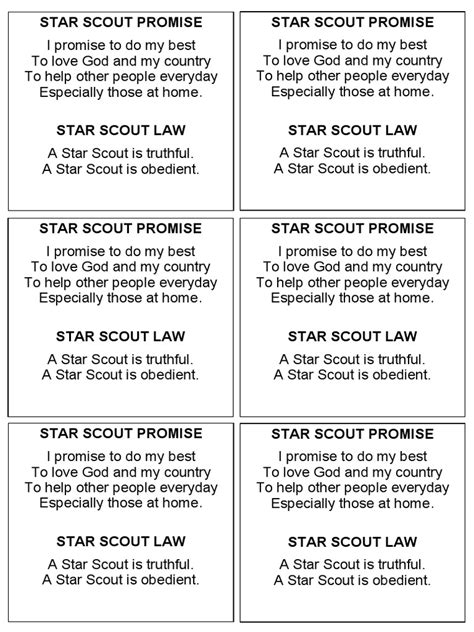 Star Scout Promise and Law | PDF