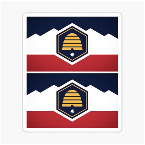 "New Utah State Flag 2022 2023 -- Two Flag set" Sticker for Sale by greg5000 | Redbubble