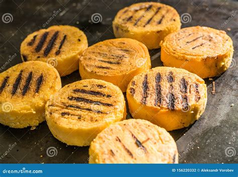 Close Up Photo of Arepas, Traditional Colombian Dish, at a Street Food ...