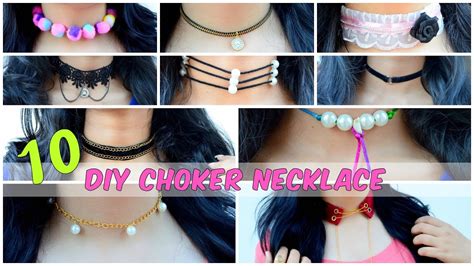 DIY: 10 Quick And Easy Choker Necklace - YouTube