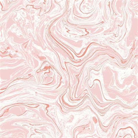 Marble Effect Wallpaper - Flow Blush & White - Woodchip & Magnolia