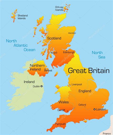 Great Britain map Stock Vector Image by ©olinchuk #2080039