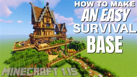 How to make a Base in Minecraft Survival with Everything: A Great Survival Base idea: Minecraft ...