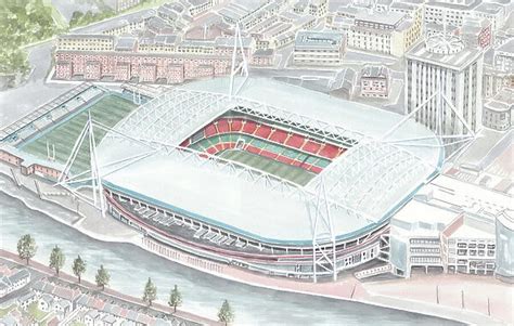 Football Stadium National Stadium Wales The Principality (Photos Prints,...) #25198140