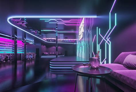 Cyberpunk club interior project :: Behance