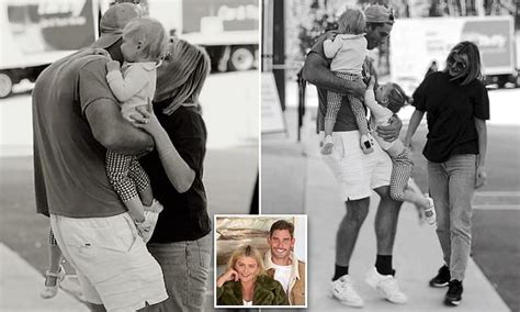 AFL star Tom Hawkins is reunited with this wife and kids after six weeks apart due to ...