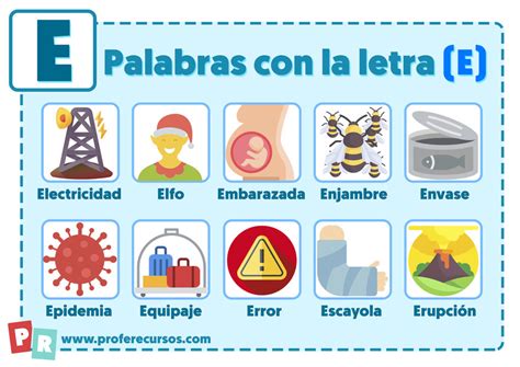 Palabras con E | Que empiezan por la letra E para Niños