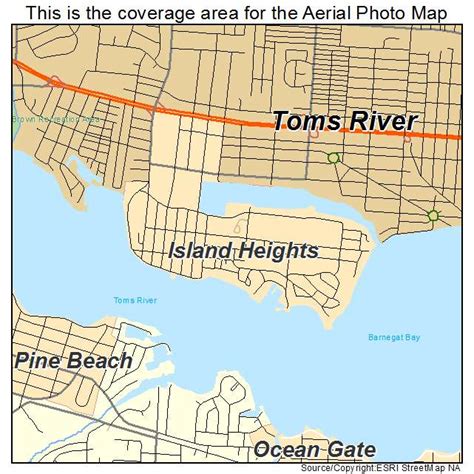 Aerial Photography Map of Island Heights, NJ New Jersey