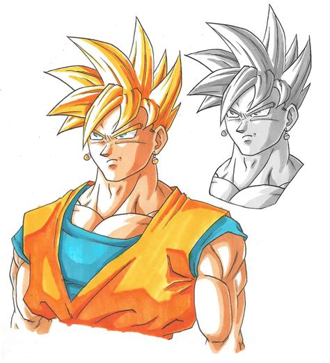 Goku and Gohan Potara Fusion by moxie2D on DeviantArt