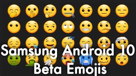 New Samsung Galaxy Android 10 One UI 2.0 Beta Emojis (2019) - Mindovermetal English