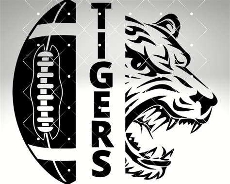 Tiger Svg Tiger Silhouette Tiger Football Svg Tiger Head - Etsy