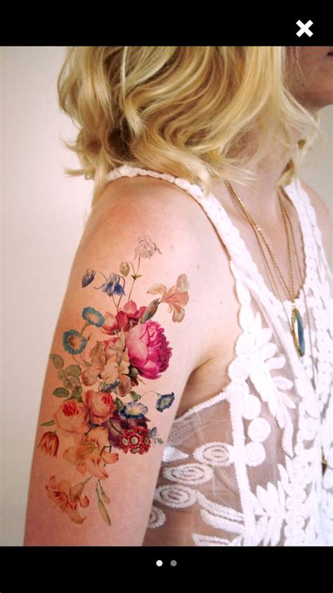 Vintage floral | Tattoos, Vintage flower tattoo, Boho temporary tattoos