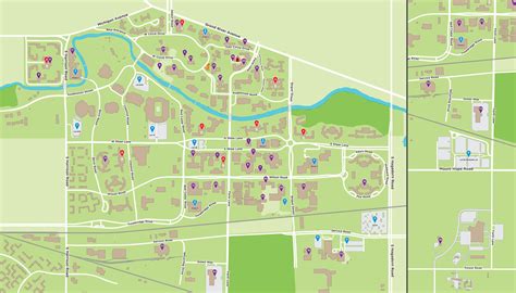 MSU campus map Campus Map, Msu, Red Cedar, Sport, Banks, River, Quick ...