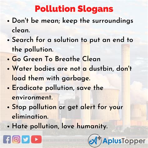 Pollution Slogans | Unique and Catchy Pollution Slogans in English - A ...