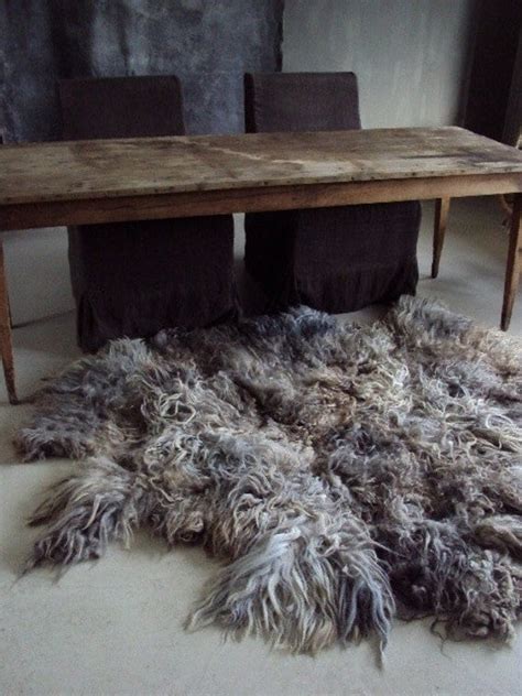 Items similar to felted sheep fleece rug carpet wool bio industrial ...