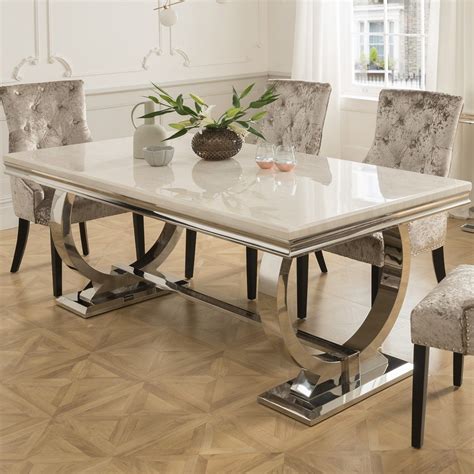 Marble Dining Table Set 4 Seater