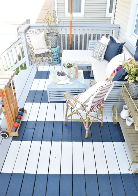 DIY Painted Deck and Decor - Nesting With Grace